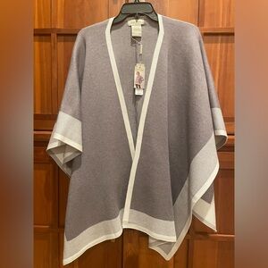 Charlie Paige grey/white poncho sweater